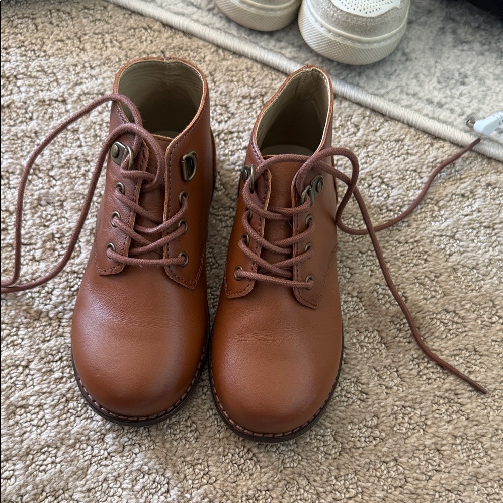 Janie and Jack Tan Kids Boots